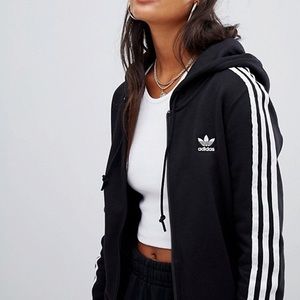 black adidas zip up hoodie